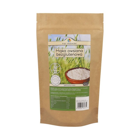 Mąka owsiana bezglutenowa 500 g - Pięć Przemian