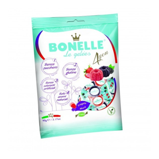 Żelki o smaku jeżyny i truskawki bez dod.cukru bezglutenowe 90 g - BONELLE