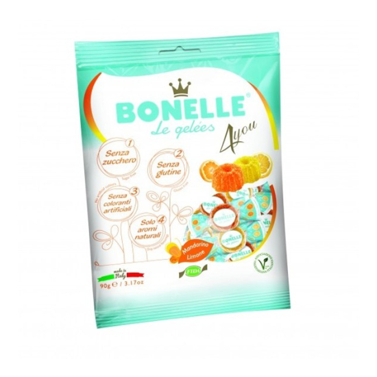 Żelki o smaku cytryny i mandarynki bez dod.cukru bezglutenowe 90 g - BONELLE