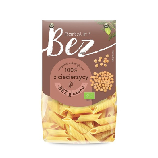 Makaron z ciecierzycy penne bezglutenowy BIO 250g Bartolini
