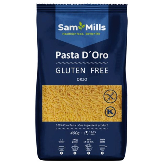 Makaron orzo (ryżyk) bezglutenowy 400g Sam Mills