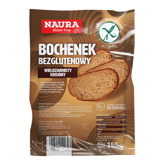 Bochenek wieloziarnisty bezglutenowy 350g Naura