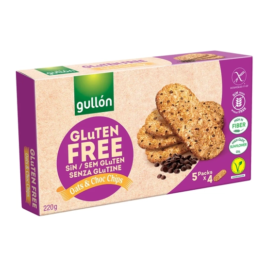 Ciasteczka z kawałkami czekolady bezglutenowe 220g Gullón