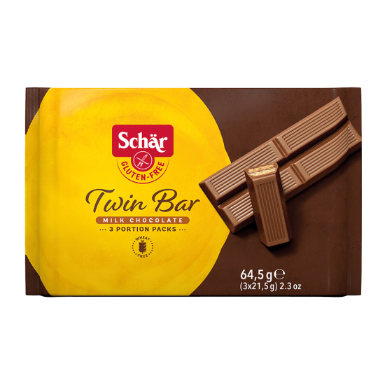 Twin Bar wafelki w czekoladzie bezglutenowe (64,5g,3x21,5g) Schar