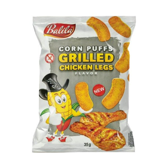 Chrupki kukurydziane o smaku grillowanego kurczaka bezglutenowe 35g Balila
