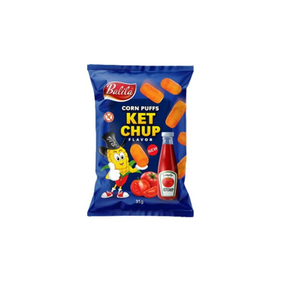 Chrupki kukurydziane o smaku ketchupu bezglutenowe 35g Balila
