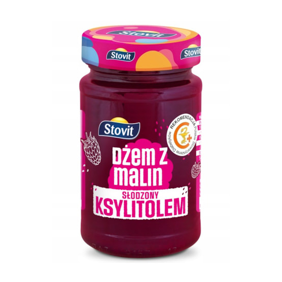 Dżem malinowy słodzony ksylitolem 250g Stovit