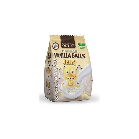 KULKI KUKURYDZIANE O SMAKU WANILIOWYM BEZGLUTENOWE 375g JERRY GLUTEN OUT