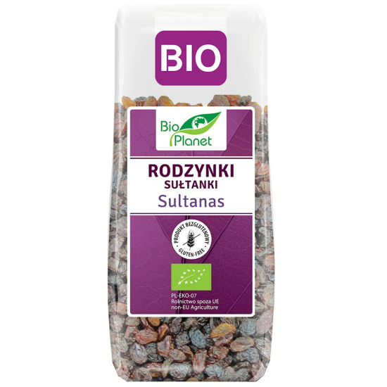 RODZYNKI SUŁTANKI BEZGLUTENOWE BIO 200g BIO PLANET