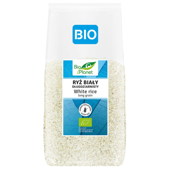 RYŻ BIAŁY DŁUGOZIARNISTY BEZGLUTENOWY BIO 500g BIO PLANET