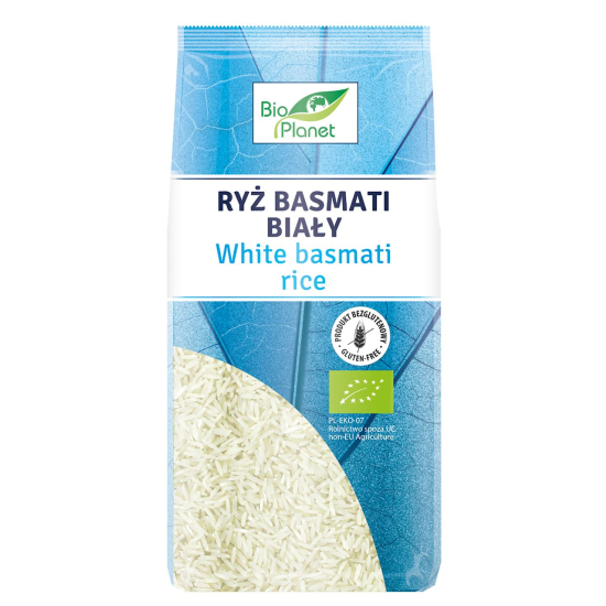 RYŻ BASMATI BIAŁY BEZGLUTENOWY BIO 500g BIO PLANET