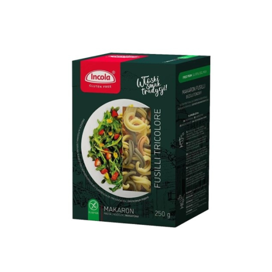 Makaron bezglutenowy Fusilli tricolore świderek 250g Incola
