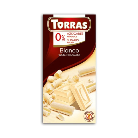 Czekolada biała bez dod.cukru bezglutenowa 75 g - Torras