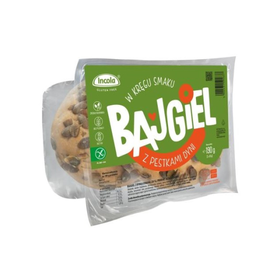 Bajgle z pestkami dyni bezglutenowe 180g Incola