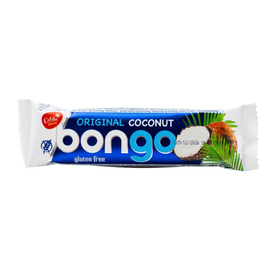 Baton Bongo kokosowy w polewie o smaku czekolady mlecznej bezglutenowy 40g Celita