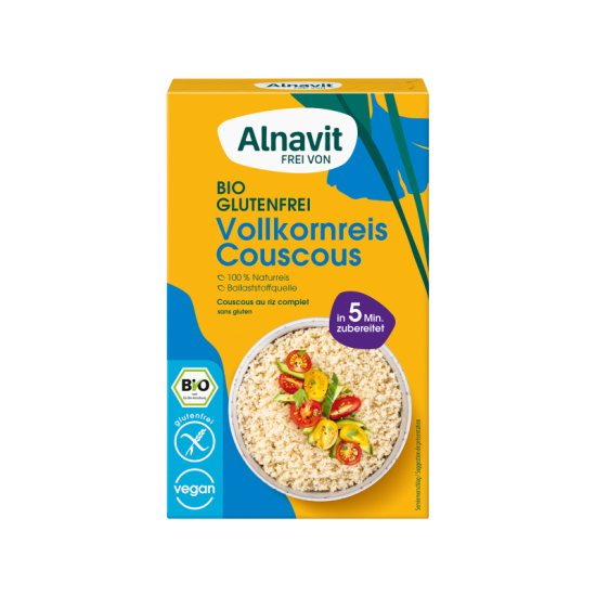 Kus-kus ryżowy pełnoziarnisty bezglutenowy Bio 300G Alnavit
