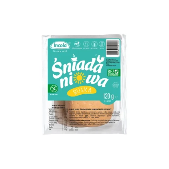 Bułki śniadaniowe bezglutenowe 120g Incola