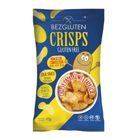 Chipsy o smaku paprykowym Crisps bezglutenowe 70g Bezgluten