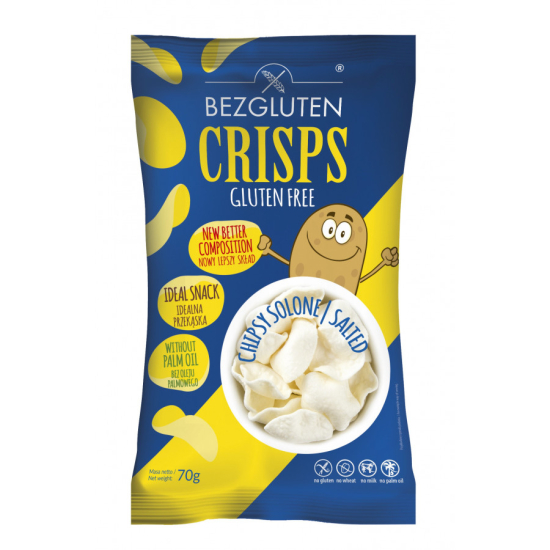 Chipsy solone Crisps bezglutenowe 70g Bezgluten