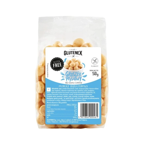 Groszek ptysiowy, bezglutenowy bez dodatku cukrów 50g Glutenex